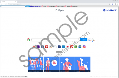 MyFashionTab Toolbar Removal Guide