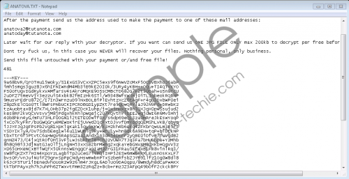 ANATOVA Ransomware Removal Guide