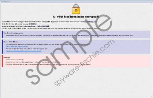 Backdata@qq.com Ransomware Removal Guide