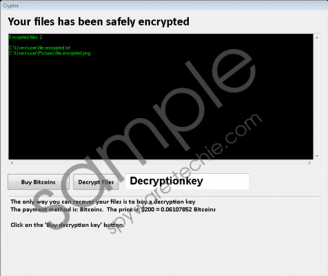 Cryptre Ransomware Removal Guide