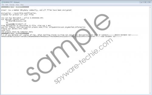 EnyBenied Ransomware Removal Guide