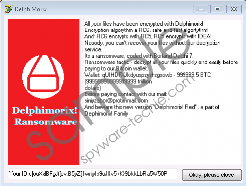 Delphimorix Red Ransomware Removal Guide