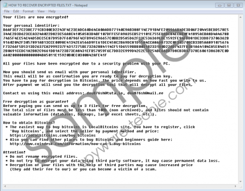 .crypted034 Ransomware Removal Guide