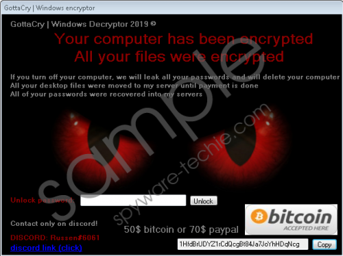 GottaCry Ransomware Removal Guide