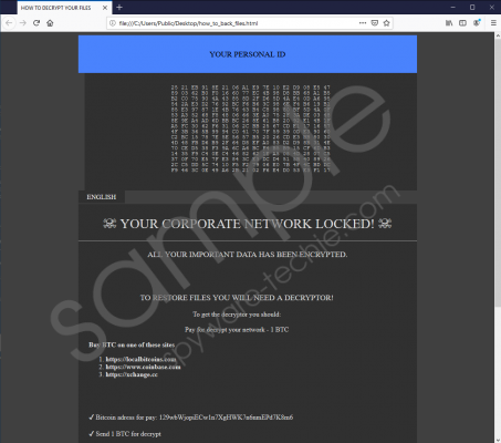 GlobeImposter Ransomware (.Horriblemorning variation) Removal Guide