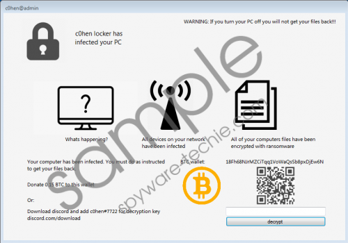 C0hen Locker Ransomware Removal Guide