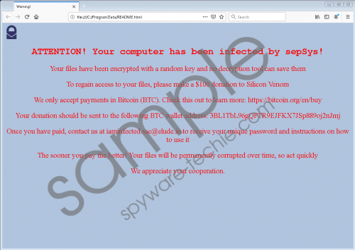 SepSys Ransomware Removal Guide