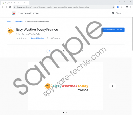 Easy Weather Today Promos Removal Guide